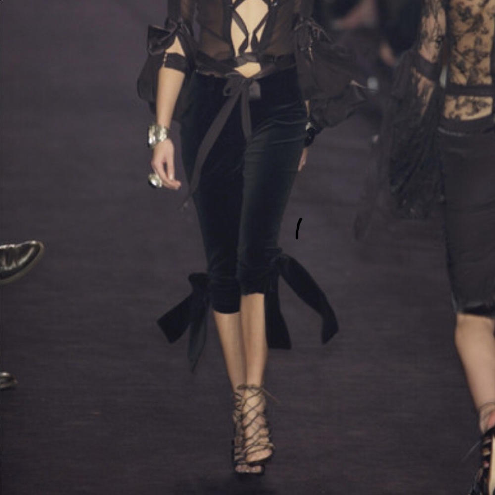 ⭐️HP🧜♀️YSL RUNWAY TOM FORD ‘01 Blouse/Pants FR38 - Picture 4 of 8